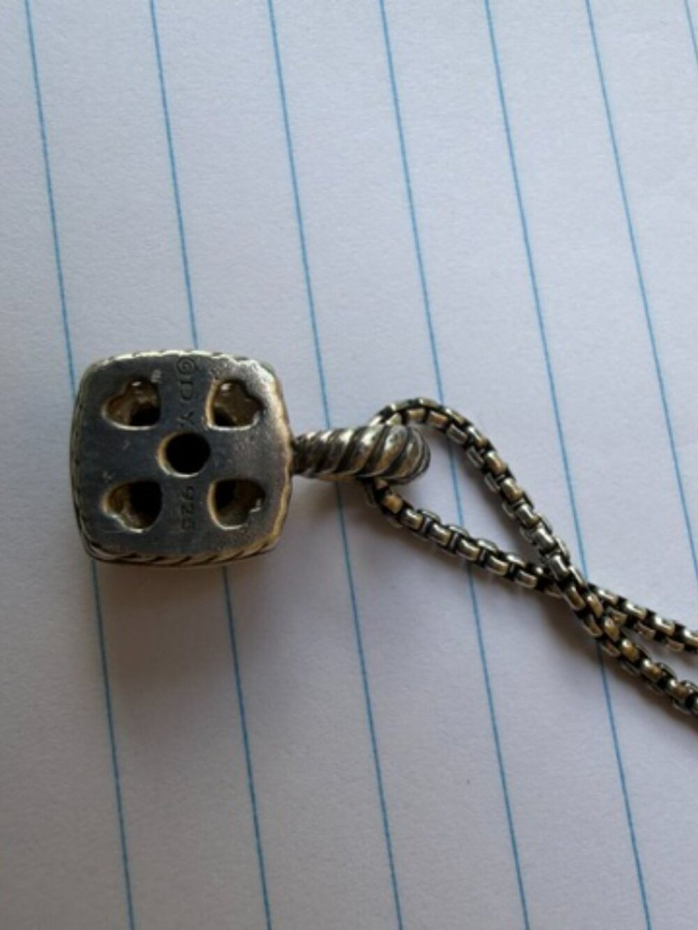 David Yurman Silver Petite Albion Necklace - Picture 5 of 5